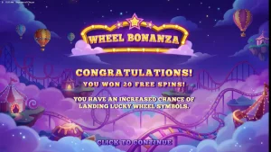 Tampilan visual slot Wonder of Circus dengan elemen karnaval dan neon