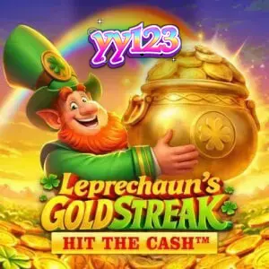 Tampilan visual slot Leprechaun’s Gold Streak Hit The Cash dengan tema Irlandia